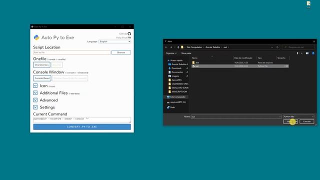 converter python para exe смотреть онлайн