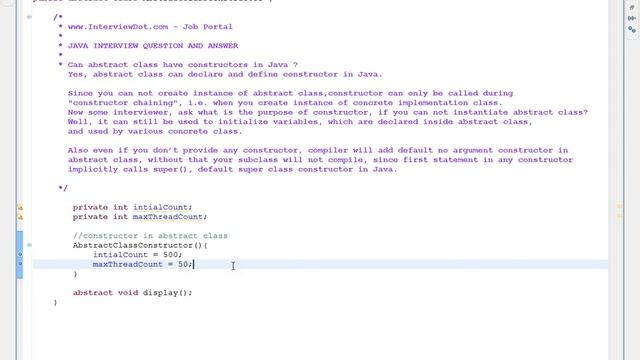 CAN ABSTRACT CLASS HAVE A CONSTRUCTORS IN JAVA TAMIL