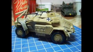 Tamiya 1/35 Sd.Kfz 222 Scale Model in Afrika Korps Colors