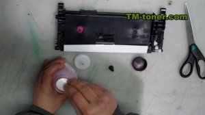 How to refill the Samsung clp-365w,CLX-3305FW toner cartridge