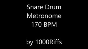 Snare Drum Metronome 170 BPM - Beats Per Minute