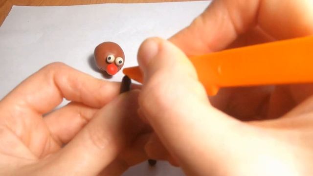 Как слепить из пластилина Новогоднего Оленя ?\Видео лепка