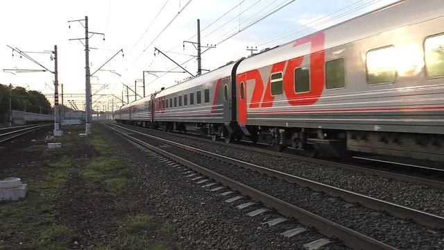 Электровоз ЧС7-038 (ТЧЭ-18) со скорым поездом №066Й Москва - Тольятти. смотреть онлайн