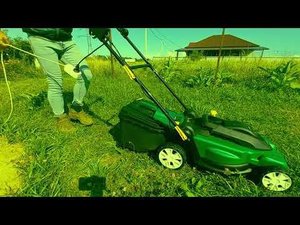 до и после Электрическая газонокосилка FinePower GRL200-43