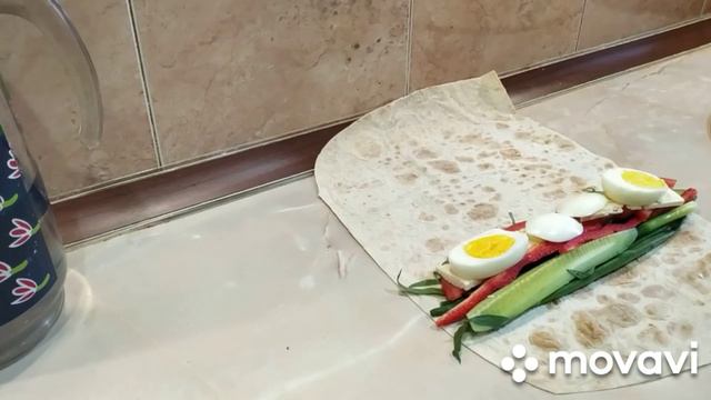 #РУЛЕТ из #ЛАВАША ОЧЕНЬ БЫСТРЫЙ и ПОЛЕЗНЫЙ #ЗАВТРАК смотреть онлайн