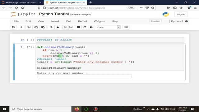 Decimal To Binary Conversion | Python 4 You | Lecture 178