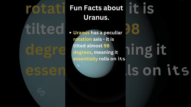 Unveiling Uranus: Fascinating Facts about the Mysterious Ice Giant#funfacts #ytshort #Facts2Educate