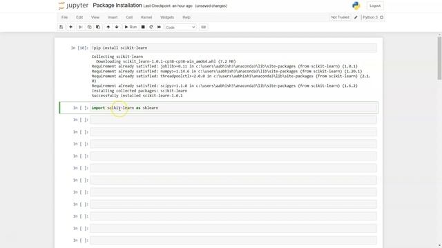 How to Install scikit learn in Python Anaconda Jupyter Notebook