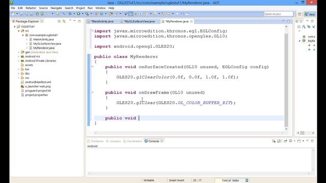 Pantalla de color Android OpenGL ES Tutorial 1 смотреть онлайн