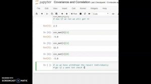 Covariance and Correlation