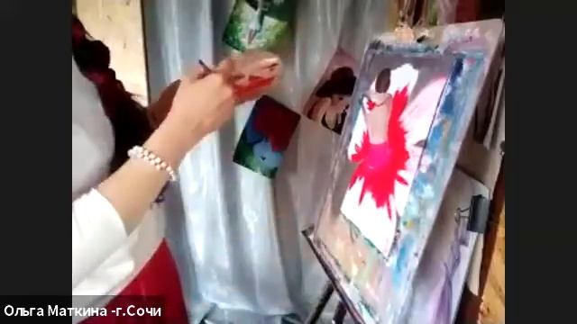 Рисование с нуля. Картина "Женщина-цветок"