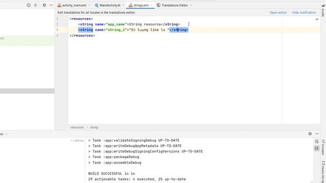 Làm việc chuyên nghiệp hơn với String.xml - Android Tutorial смотреть онлайн
