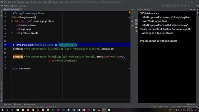 Python String Formatting - Dictionary Data Type & Class - Part 2 - Learn Python Codes