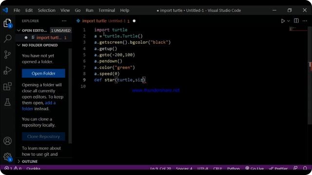 Star Making using Turtle library in Python #python #pythonprojects (Mistake is there see discrp.box