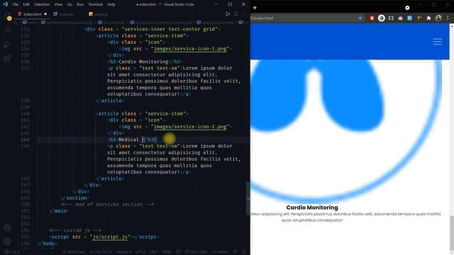 Create A Responsive Hospital Website Using HTML, CSS & JavaScript