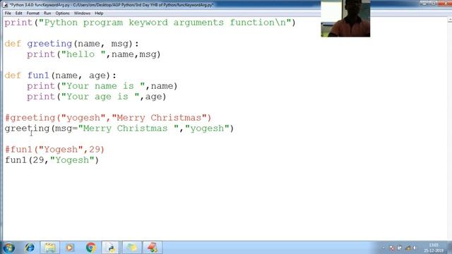 59 Python Function Keyword Arguments Python Programming Tutorial for Beginner to advance Source Cod