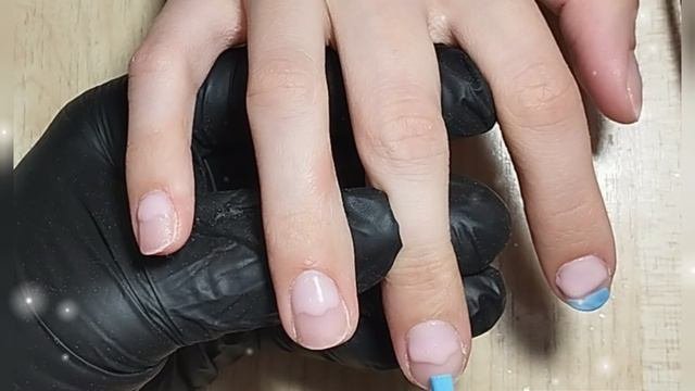 Градиент на короткие ногти с пудрой🤔💅💞укрепление  #маникюр#правскаямария#nails#мастерманикюра