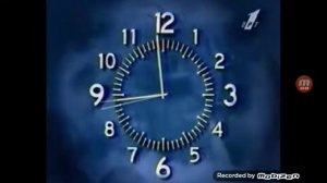 Часы ОРТ (1996-2000) без звука с белыми стрелками