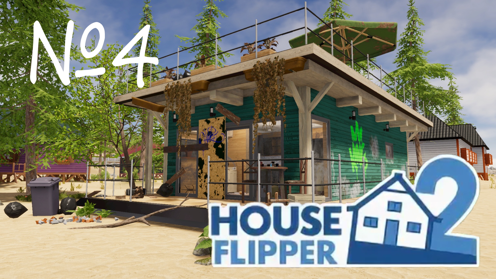 №4 House Flipper 2 Гаражная вечеринка, намасте и переделка маленького дома