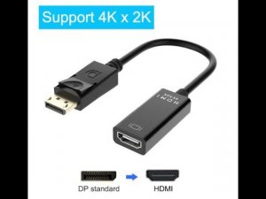 Переходник адаптер Display Port DP - HDMI. Поддерживает разрешение видео до 4k x 2k.