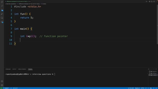 Function Declaration and Function Pointer in C and Cpp Programming