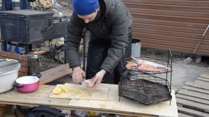 Секретный рецепт копчения морского окуня!
