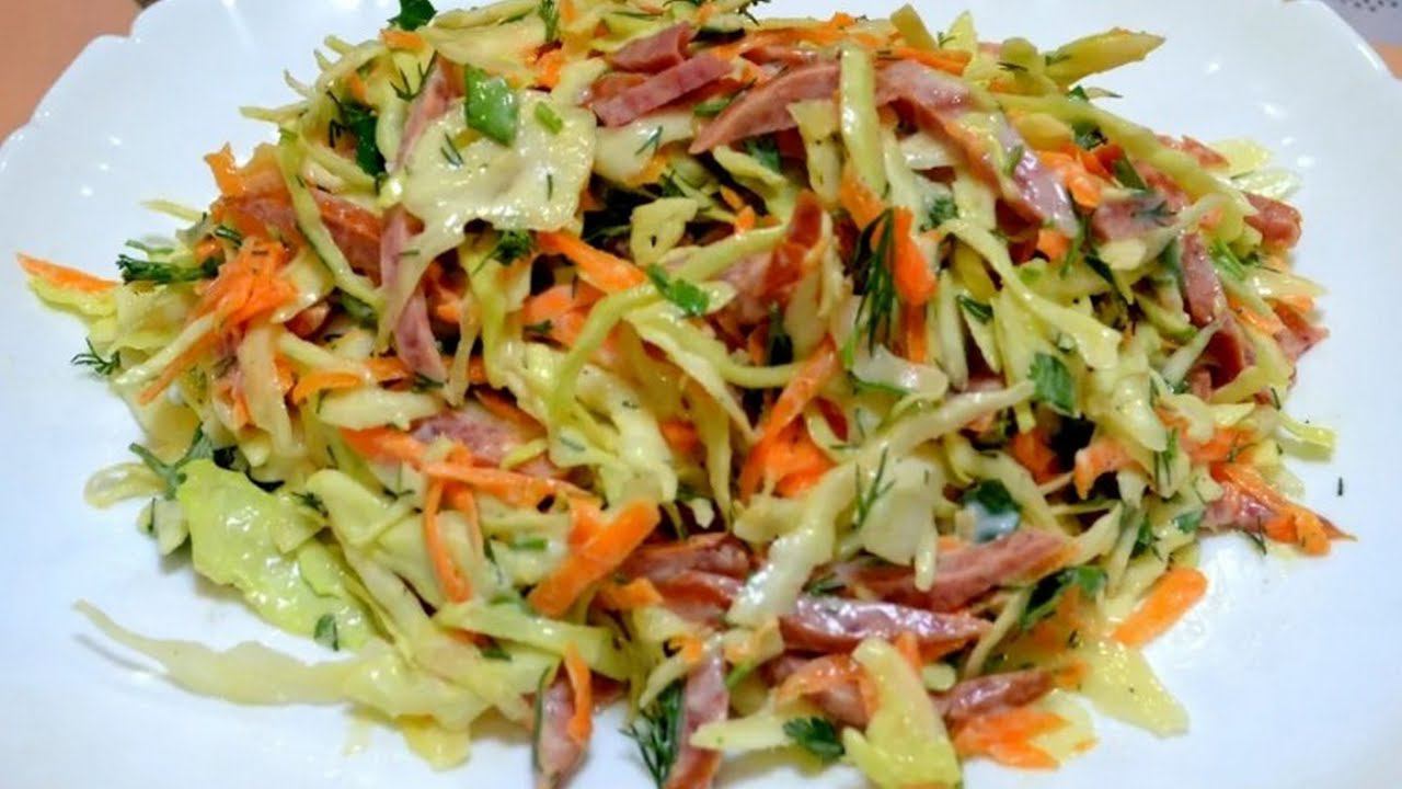 Быстрый салат из капусты.