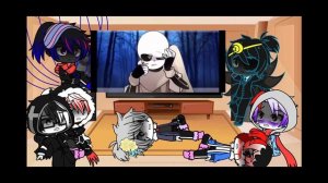 Sans aus react to ink memes part 2 || my aus || gacha club ||