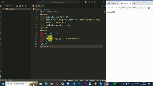 How to Add Internal  Javascript |   External Javascript  | Web Development in Urdu
