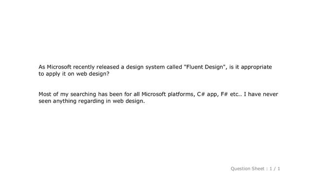 CSS : Microsoft Fluent Design for Web (CSS framework)