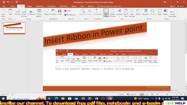 Powerpoint insert tab How to insert object wordart footnote #powerpoint #ppt