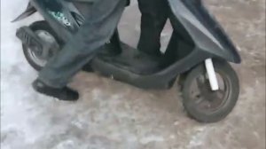 HONDA  DIO ЗИМОЙ.