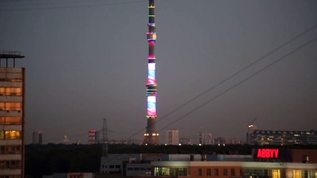 Останкинскую башню раскрасили смотреть онлайн