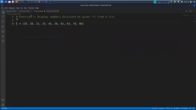 Python Exercises Part 01