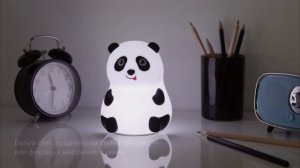 Беспроводной силиконовый ночник Rombica LED Panda: несколько цветов и режимов работы