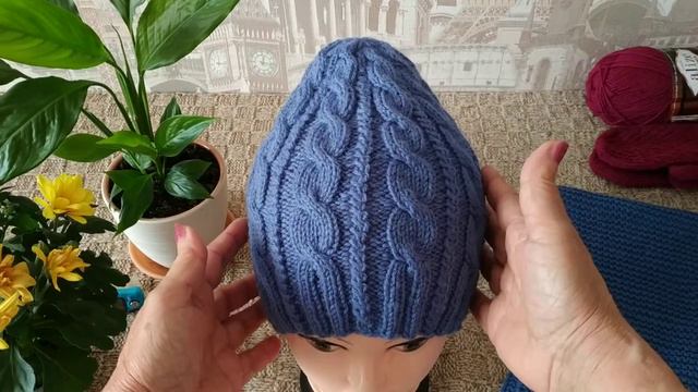 Шапка и шарф спицами. смотреть онлайн