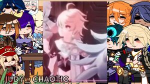 Genshin impact react to Aether (REMAKE)