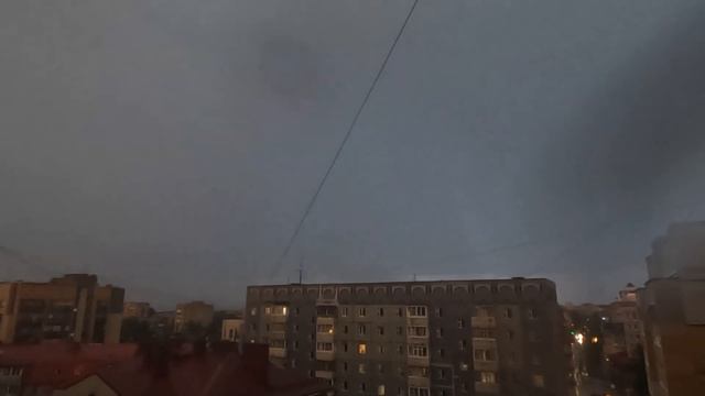 Гроза в Сыктывкаре 25.08.22
