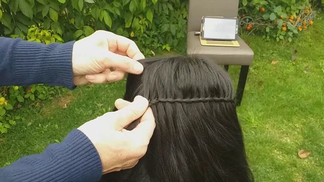 Waterfall Braid. Vlechten waterval. Плетение косички водопад. смотреть онлайн