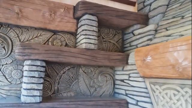 Барбекю и камины. Оформление, декоративная штукатурка из цемента. смотреть онлайн