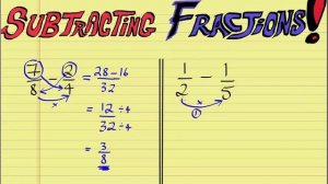 How to Add and Subtract Fractions TRICK - THE EASY WAY!!