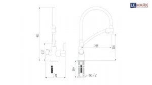 Смеситель для кухни мойки Lemark Comfort LM3070C White с переключ для фильтра питьевой воды гибкий
