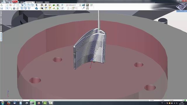 SprutCAM Аддитивные технологии. Выращивание лопатки роботом KUKA