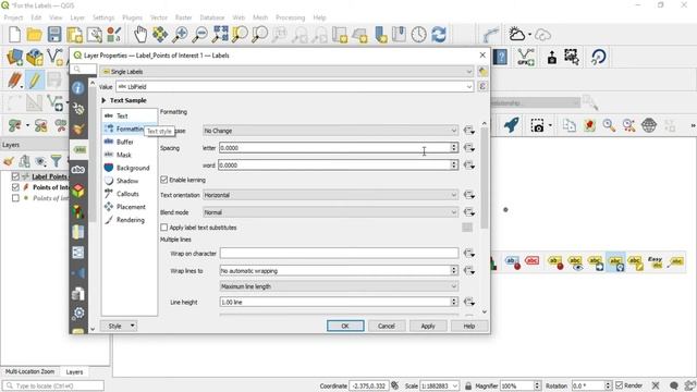 QGIS Basic#121: Briefing on Label Toolbar and Data Defining override