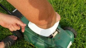 Мотор от старой стиральной машины ДАО-154-180 в газонокосилку.