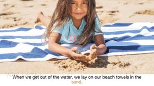 summer vacation vocabulary and grammar| English summer at the beach sentences and quiz for kids esl