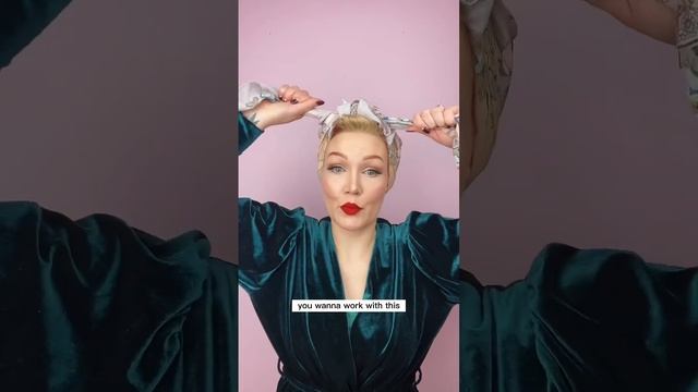 Vintage hair scarf tutorial | quick & easy pin-up glam #vintagestyle #1950s #hairtutorial