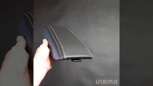 На подлокотнике от Honda Accord, замена велюра на натуральную кожу текстура Dakota