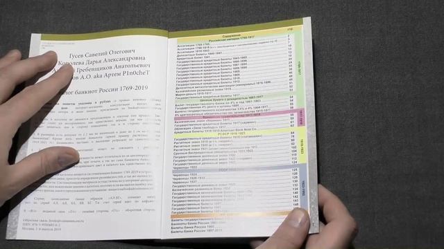 Каталог Банкноты России 1769 - 2019 годов.