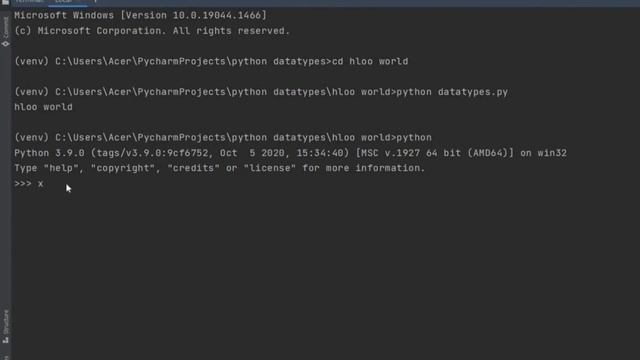 about installation of pycharm and python datatypes part-1